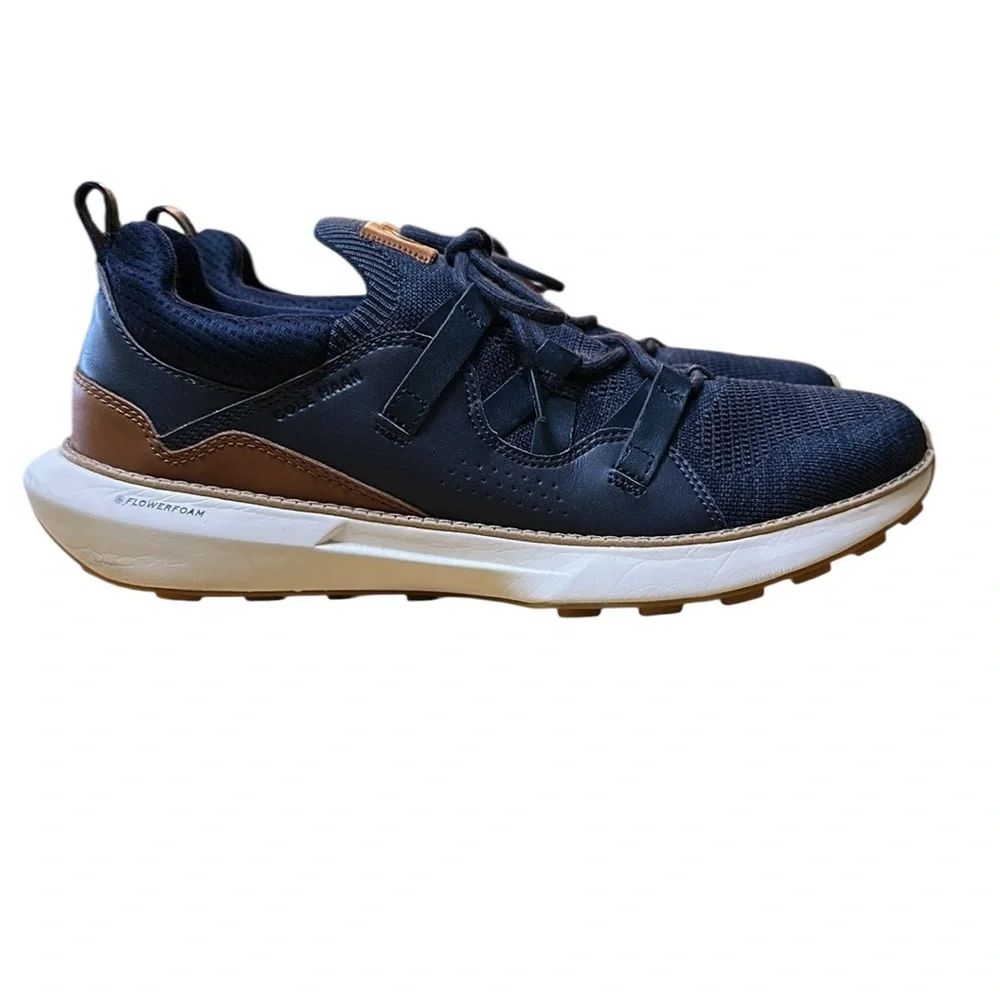 Cole Haan Men’s Grand Motion Woven Stitchlite 2 Navy Tan Ivory Sz 11.5M - Picture 4 of 12